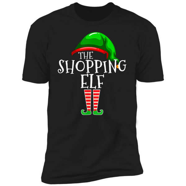 Shopping Elf Group Matching Family Christmas Gift Shopper Shirt NL3600 Next Level Premium Short Sleeve T-Shirt