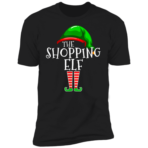 Shopping Elf Group Matching Family Christmas Gift Shopper Shirt NL3600 Next Level Premium Short Sleeve T-Shirt
