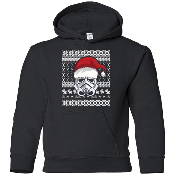 Stormtrooper Santa Christmas Ugly Shirt G185B Gildan Youth Pullover Hoodie