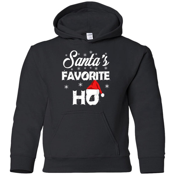 Santa's Favorite Ho Snowflake Funny Christmas shirt G185B Gildan Youth Pullover Hoodie
