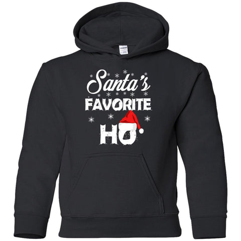 Santa's Favorite Ho Snowflake Funny Christmas shirt G185B Gildan Youth Pullover Hoodie