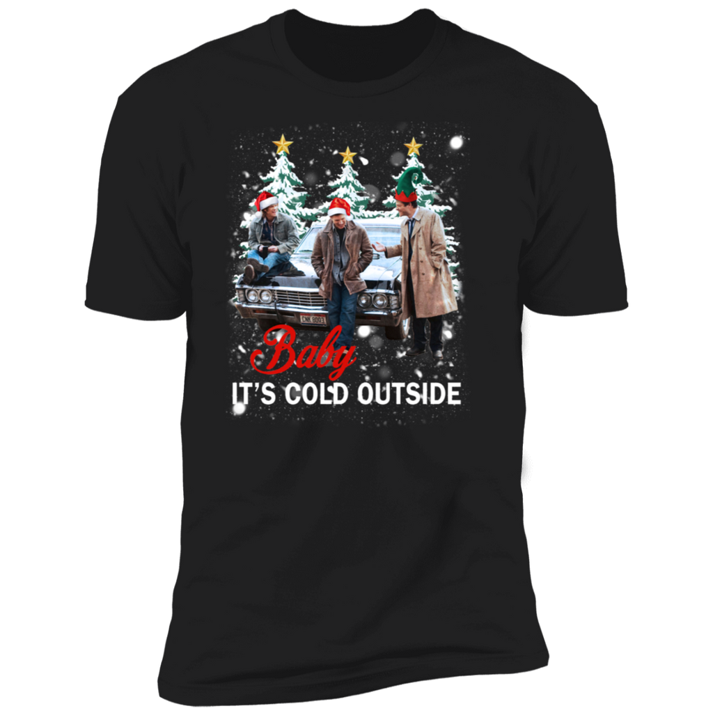 Official Supernatural Baby It’s Cold Outside Christmas Shirt NL3600 Next Level Premium Short Sleeve T-Shirt