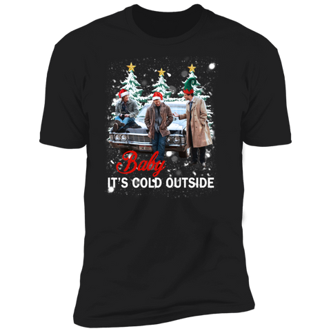 Official Supernatural Baby It’s Cold Outside Christmas Shirt NL3600 Next Level Premium Short Sleeve T-Shirt