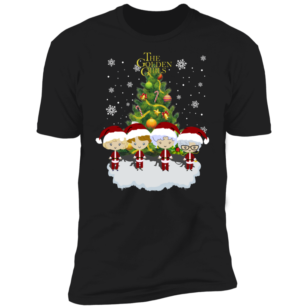 The Golden Girls Christmas Tree Shirt NL3600 Next Level Premium Short Sleeve T-Shirt