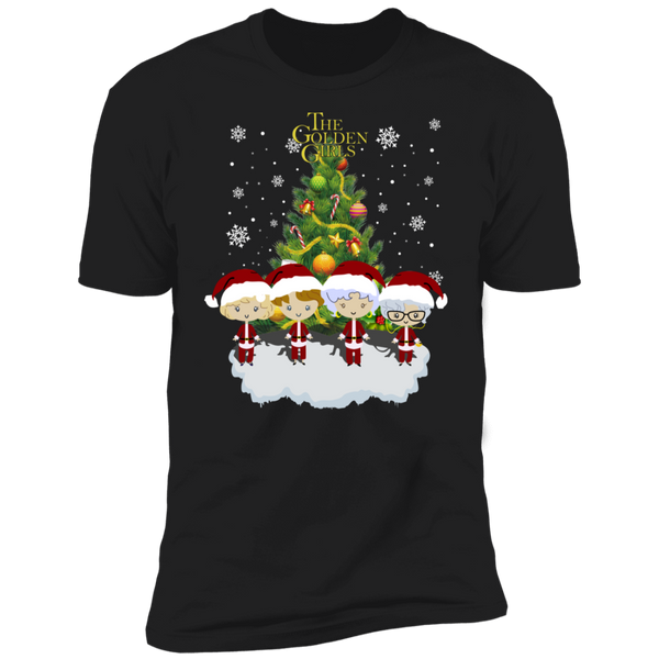 The Golden Girls Christmas Tree Shirt NL3600 Next Level Premium Short Sleeve T-Shirt