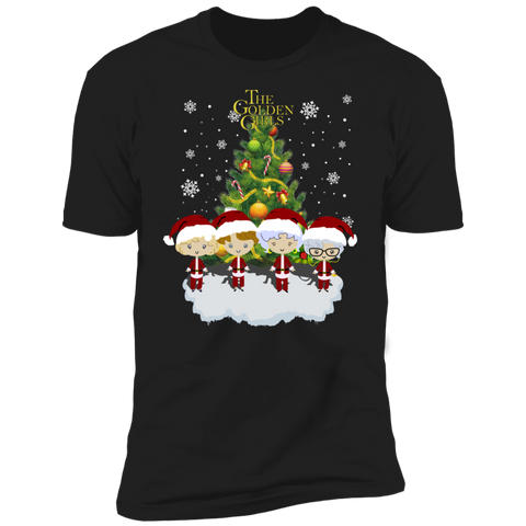 The Golden Girls Christmas Tree Shirt NL3600 Next Level Premium Short Sleeve T-Shirt