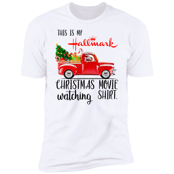 This is My Hallmark Christmas Movie Watching Shirt Funny Santa Claus Drive Truck Shirt NL3600 Next Level Premium Short Sleeve T-Shirt