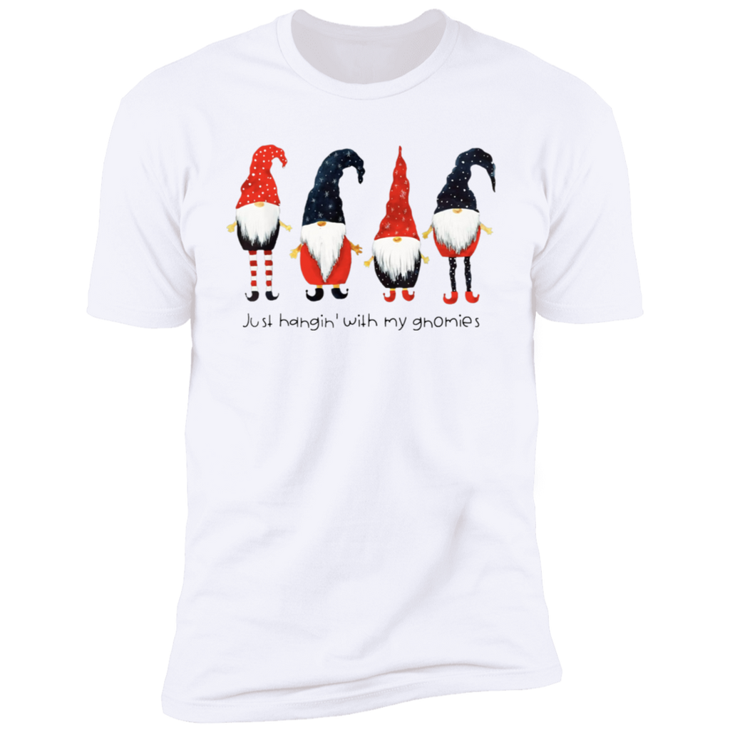 Just Hangin With My Gnomies Funny Christmas Dwarf Gift Shirt NL3600 Next Level Premium Short Sleeve T-Shirt