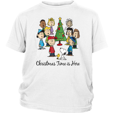 Christmas Time is Here T Shirts Funny District Youth Shirt