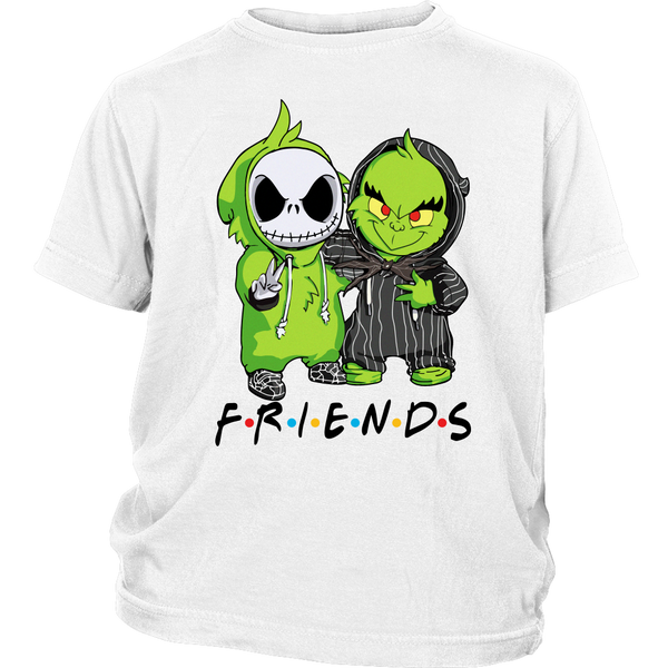 Funny Baby Jack Skellington and Grinch Friends Christmas Shirts District Youth Shirt