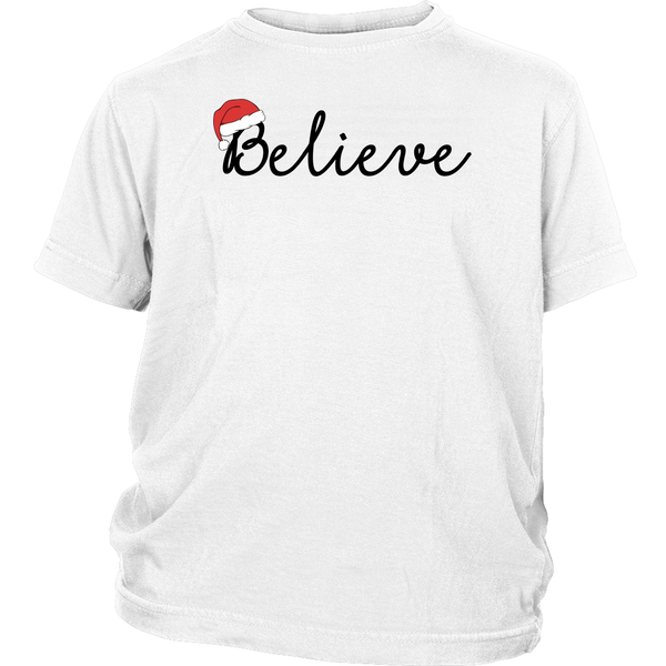 Believe in Santa Claus Christmas Shirts District Youth Shirt