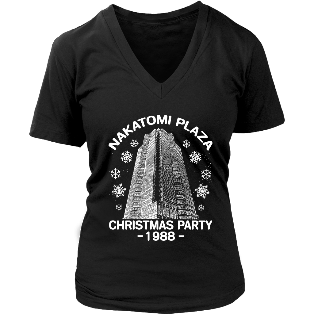 Nakatomi Plaza Christmas Party 1988 shirts District Womens V-Neck
