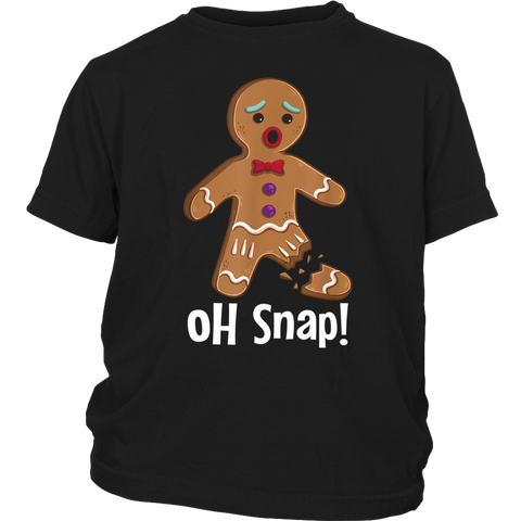 Gingerbread Man Oh Snap Funny Christmas Shirts District Youth Shirt