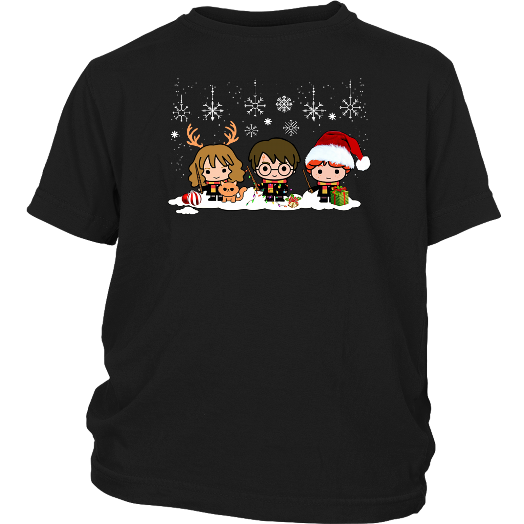 Christmas Harry-Potter Chibi characters funny shirts District Youth Shirt