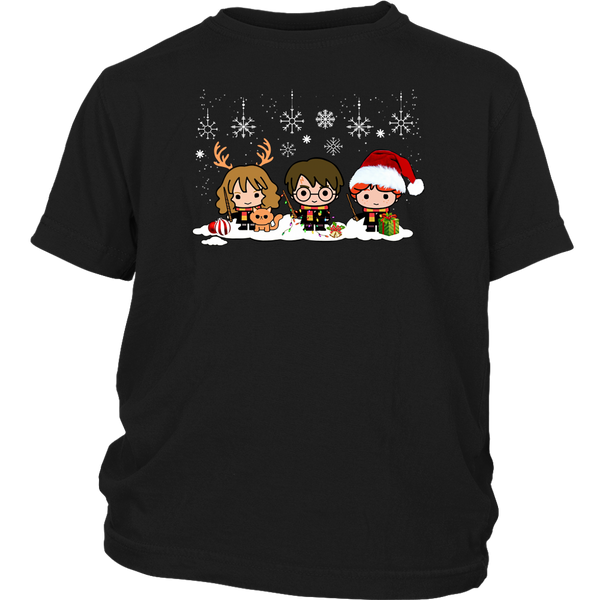 Christmas Harry-Potter Chibi characters funny shirts District Youth Shirt