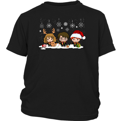 Christmas Harry-Potter Chibi characters funny shirts District Youth Shirt