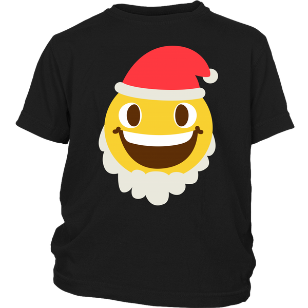 Funny Christmas Costume Cute Emoji Santa Claus Smile shirts District Youth Shirt