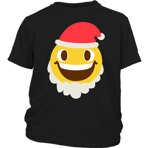 Funny Christmas Costume Cute Emoji Santa Claus Smile shirts District Youth Shirt