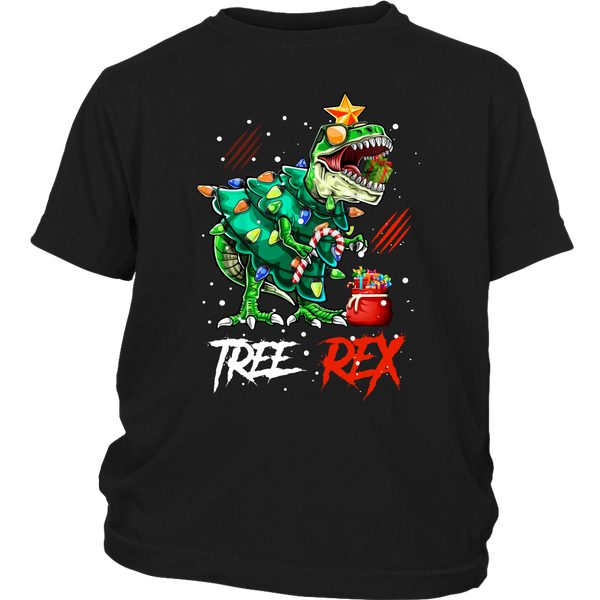 Cute Dinosaur Tree Rex Light Christmas Gift Funny shirts District Youth Shirt