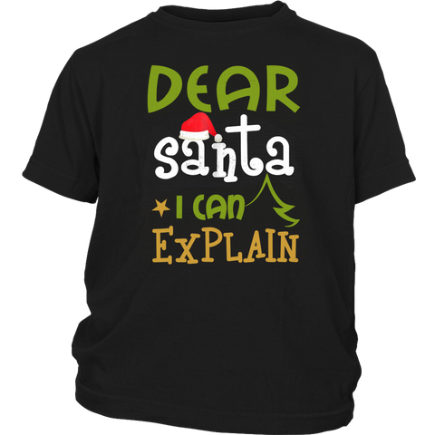 Dear Santa I Can Explain Funny Christmas Shirts District Youth Shirt
