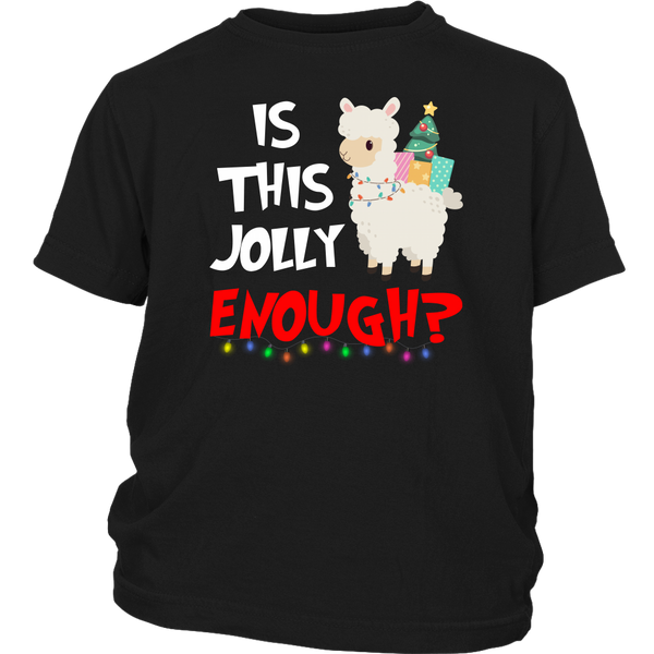 Is This Jolly Enough Llama christmas shirts District Youth Shirt