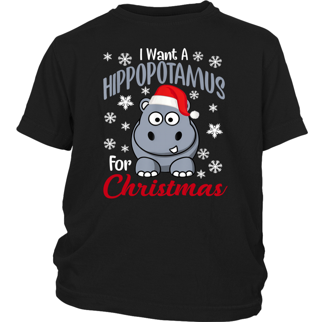 I Want A Hippopotamus For Christmas Hippopo Santa shirts District Youth Shirt
