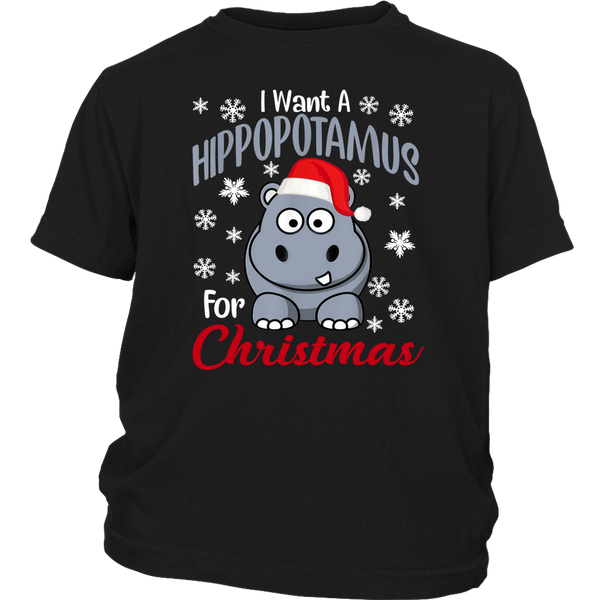 I Want A Hippopotamus For Christmas Hippopo Santa shirts District Youth Shirt