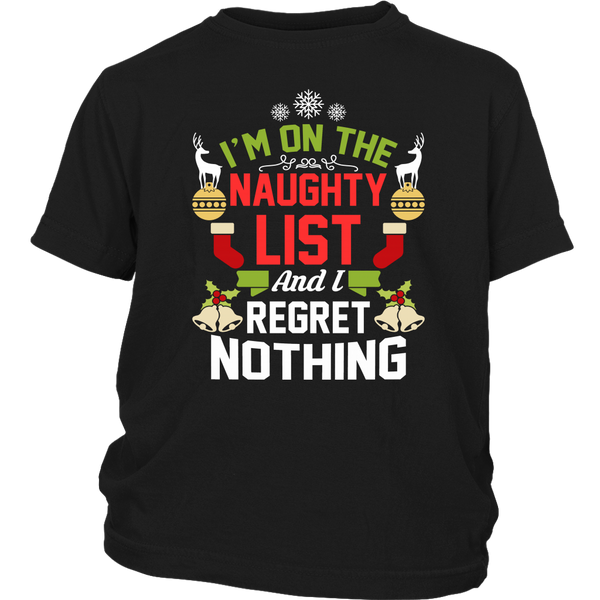 I'm On The Naughty List Funny Christmas shirts District Youth Shirt