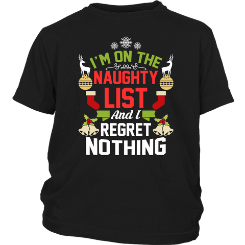 I'm On The Naughty List Funny Christmas shirts District Youth Shirt