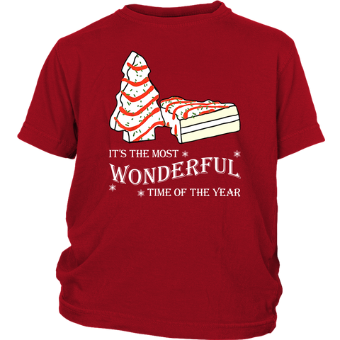It's The Most Wonderful Time Of The Year shirts Little Debbie Christmas Tree Snackcake District Youth Shirt