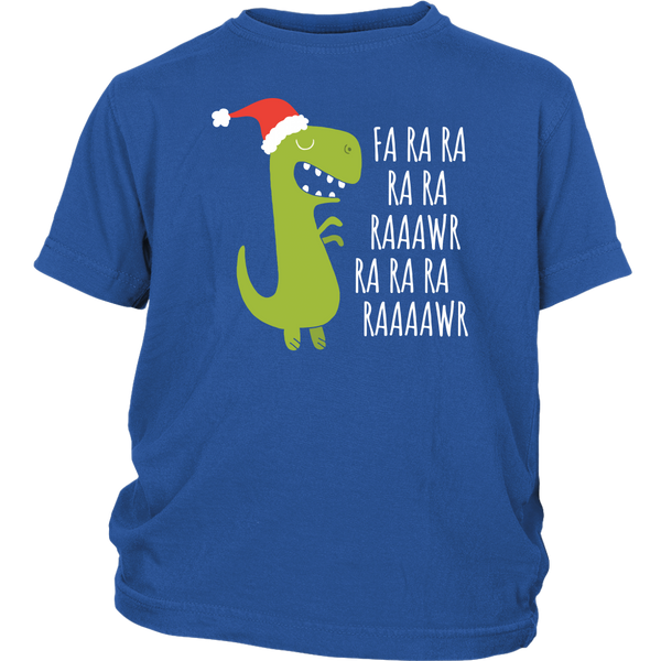 Funny Christmas Dinosaur T-Rex Fa Ra Ra Ra Rawr shirts District Youth Shirt