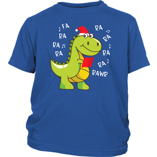 Fa Ra Rawr T-Rex Christmas Carol Funny Fa La La shirts District Youth Shirt