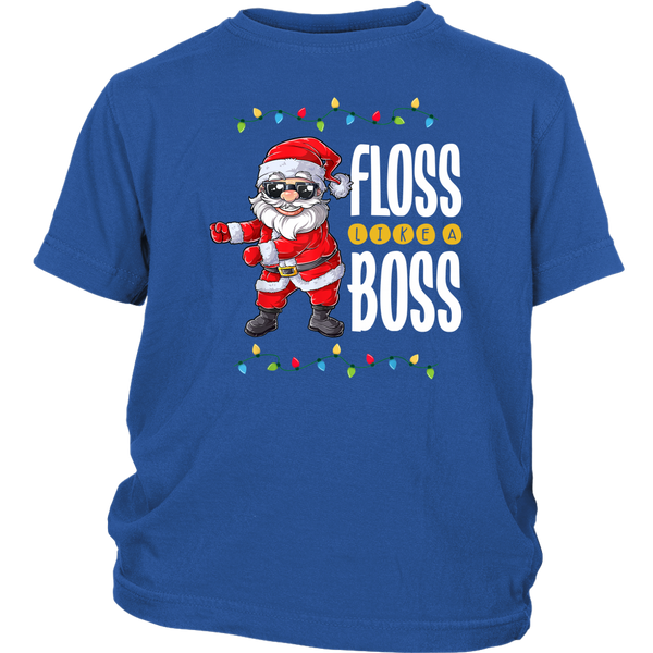 Floss Like A Boss Santa Claus Christmas Funny Shirts District Youth Shirt