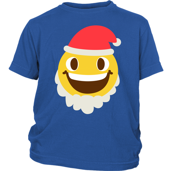 Funny Christmas Costume Cute Emoji Santa Claus Smile shirts District Youth Shirt